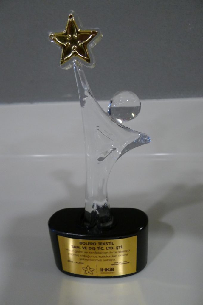Export excellence trophy, 2012