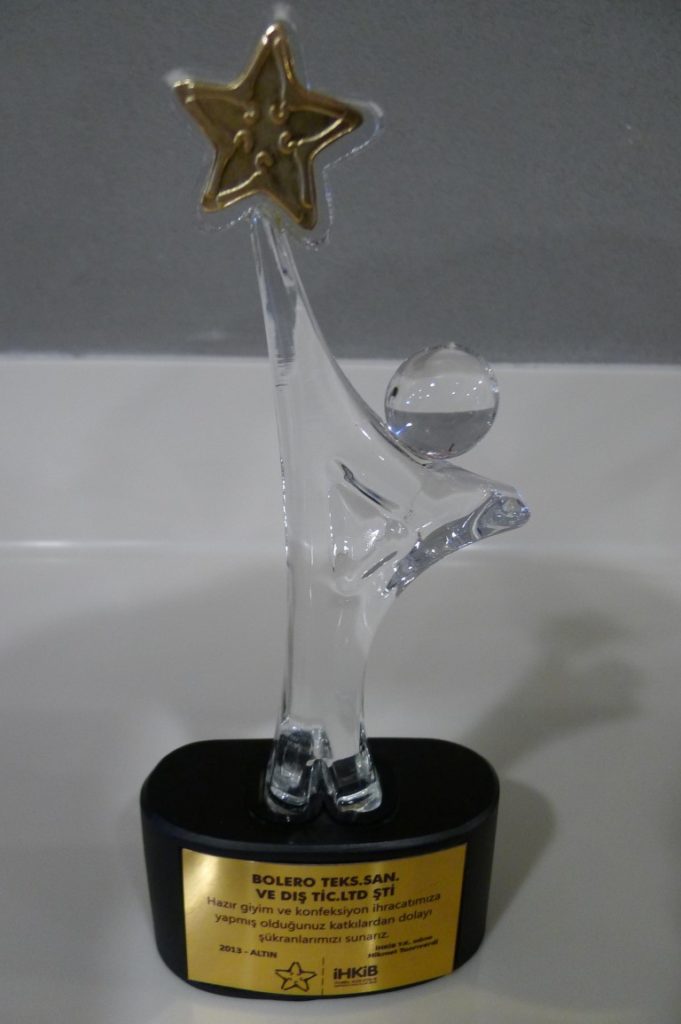 Export excellence trophy, 2013
