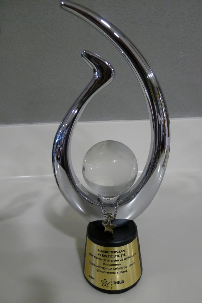 Export excellence trophy, 2014