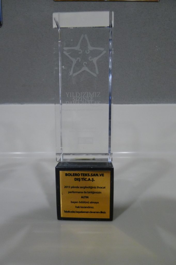 Export excellence trophy, 2015